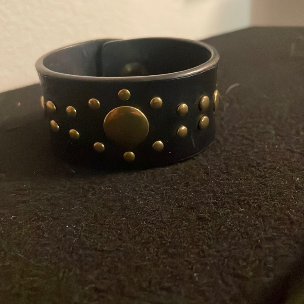 Frye Leather Stud Wrist Snap bracelet